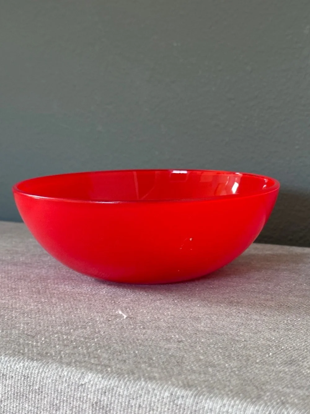 Vintage Red Glass Bowls-Set of 2